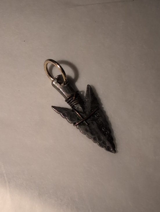 Jewelry - ❤️🔥10/$10❤️🔥 Arrowhead Charm Pendant in Dark Silver with Copper Wrap
